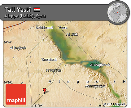 Satellite Map of Tall Yastī