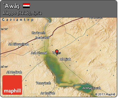 Satellite Map of `Awāş