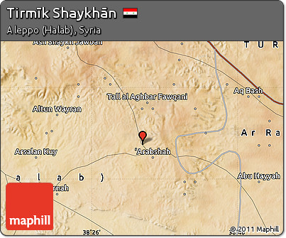 Satellite Map of Tirmīk Shaykhān