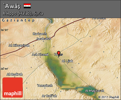 Satellite Map of `Awāş