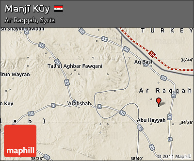 Shaded Relief Map of Manjī Kūy