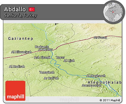 Physical Panoramic Map of Abdallo