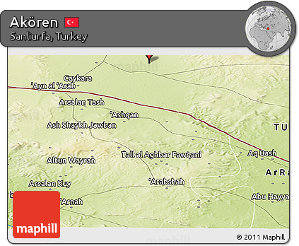 Physical Panoramic Map of Akören