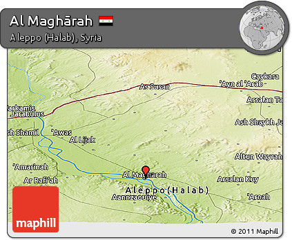 Physical Panoramic Map of Al Maghārah