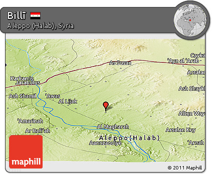 Physical Panoramic Map of Billī