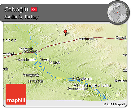 Physical Panoramic Map of Caboğlu