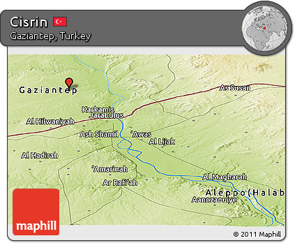 Physical Panoramic Map of Cisrin