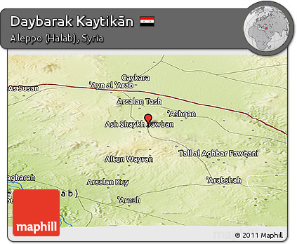 Physical Panoramic Map of Daybarak Kaytikān