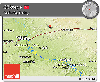 Physical Panoramic Map of Göktepe