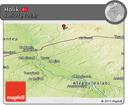 Physical Panoramic Map of Holik