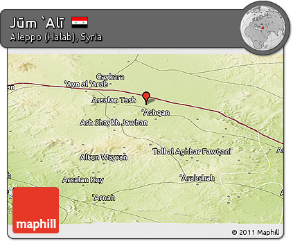 Physical Panoramic Map of Jūm `Alī