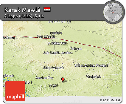 Physical Panoramic Map of Karak Mawlá