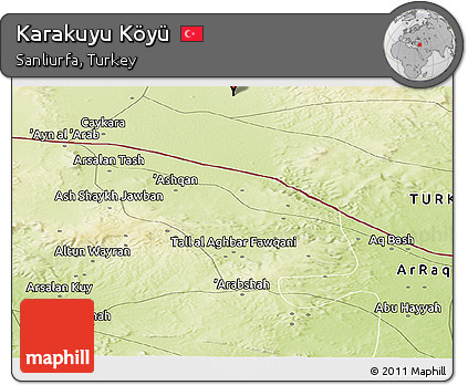 Physical Panoramic Map of Karakuyu Köyü