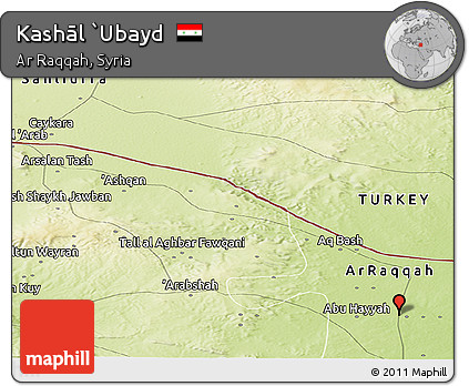 Physical Panoramic Map of Kashāl `Ubayd