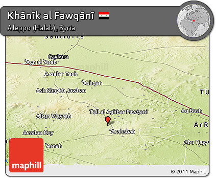 Physical Panoramic Map of Khānīk Al Fawqānī