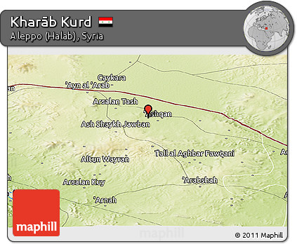 Physical Panoramic Map of Kharāb Kurd