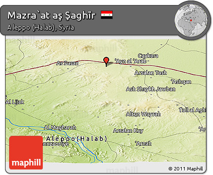 Physical Panoramic Map of Mazra`at Aş Şaghīr