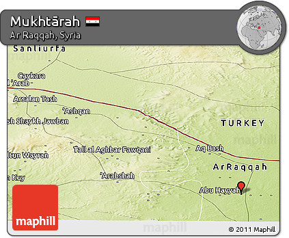 Physical Panoramic Map of Mukhtārah
