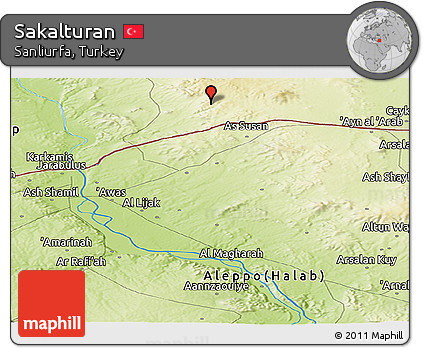 Physical Panoramic Map of Sakalturan