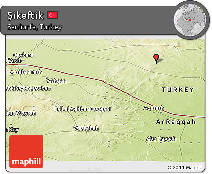 Physical Panoramic Map of Şikeftik