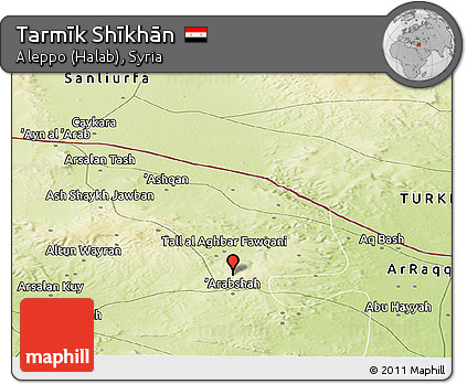 Physical Panoramic Map of Tarmīk Shīkhān