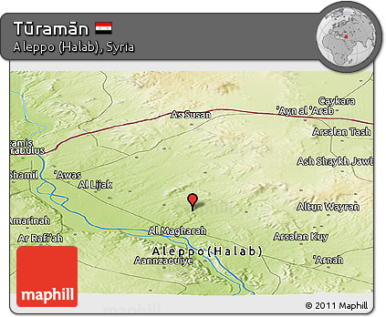 Physical Panoramic Map of Tūramān