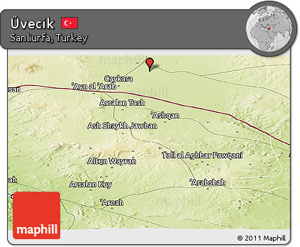 Physical Panoramic Map of Üvecik