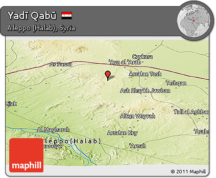 Physical Panoramic Map of Yadī Qabū