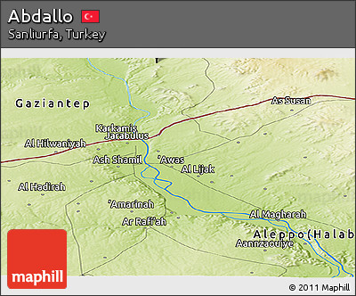 Physical Panoramic Map of Abdallo