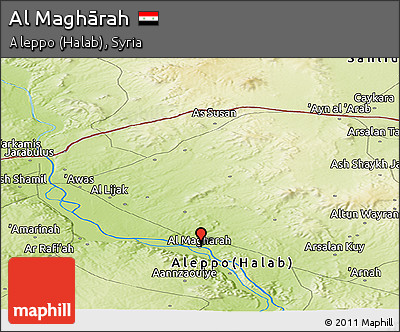Physical Panoramic Map of Al Maghārah
