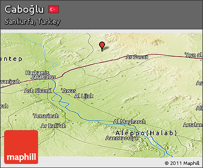 Physical Panoramic Map of Caboğlu