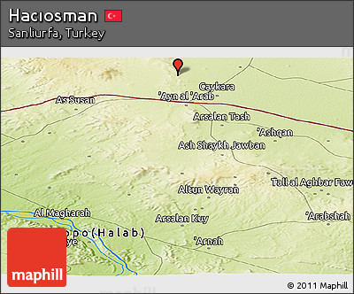 Physical Panoramic Map of Hacıosman