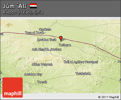 Physical Panoramic Map of Jūm `Alī