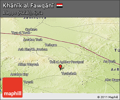 Physical Panoramic Map of Khānīk Al Fawqānī
