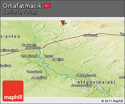 Physical Panoramic Map of Ortafatmacık