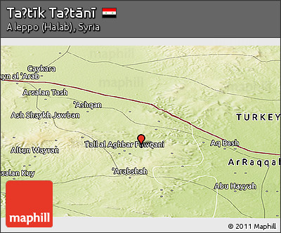 Physical Panoramic Map of Taḩtīk Taḩtānī