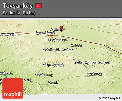Physical Panoramic Map of Tavşanköy