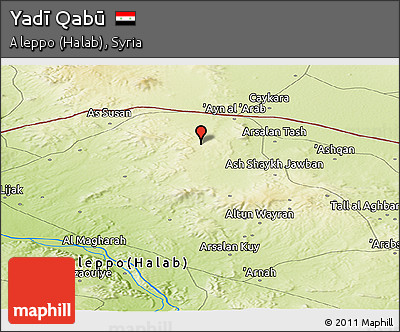 Physical Panoramic Map of Yadī Qabū