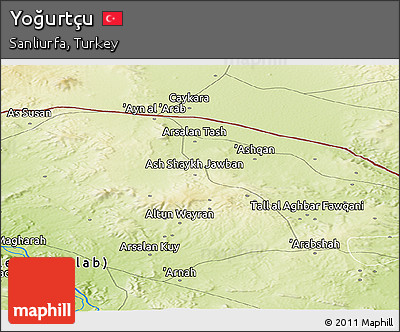 Physical Panoramic Map of Yoğurtçu