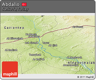 Physical Panoramic Map of Abdallo