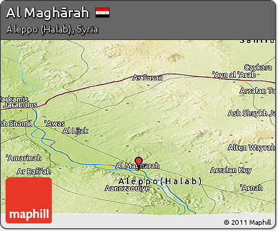Physical Panoramic Map of Al Maghārah