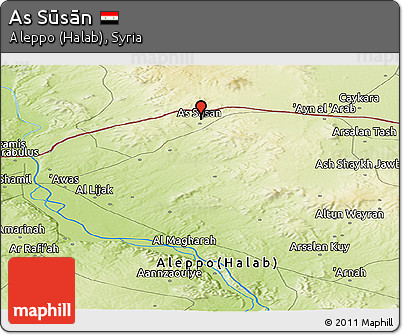 Physical Panoramic Map of As Sūsān
