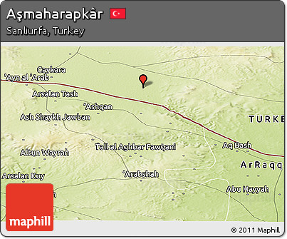 Physical Panoramic Map of Aşmaharapkâr