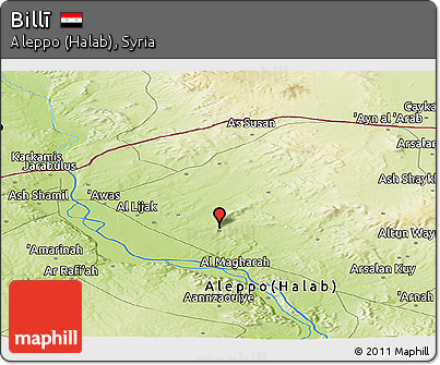 Physical Panoramic Map of Billī