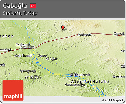 Physical Panoramic Map of Caboğlu