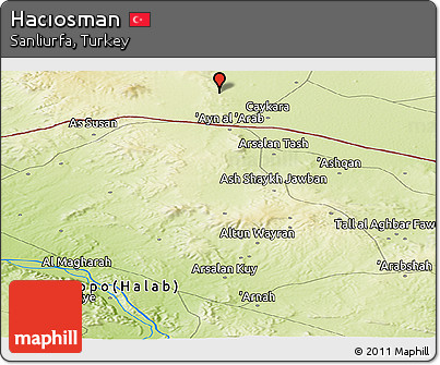 Physical Panoramic Map of Hacıosman