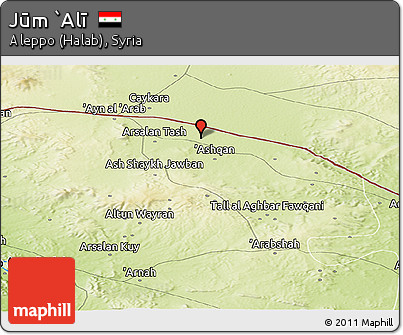 Physical Panoramic Map of Jūm `Alī