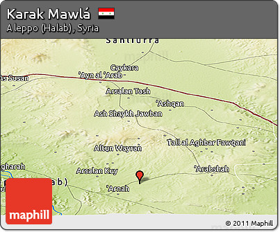 Physical Panoramic Map of Karak Mawlá