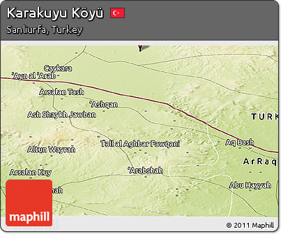Physical Panoramic Map of Karakuyu Köyü