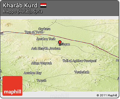 Physical Panoramic Map of Kharāb Kurd